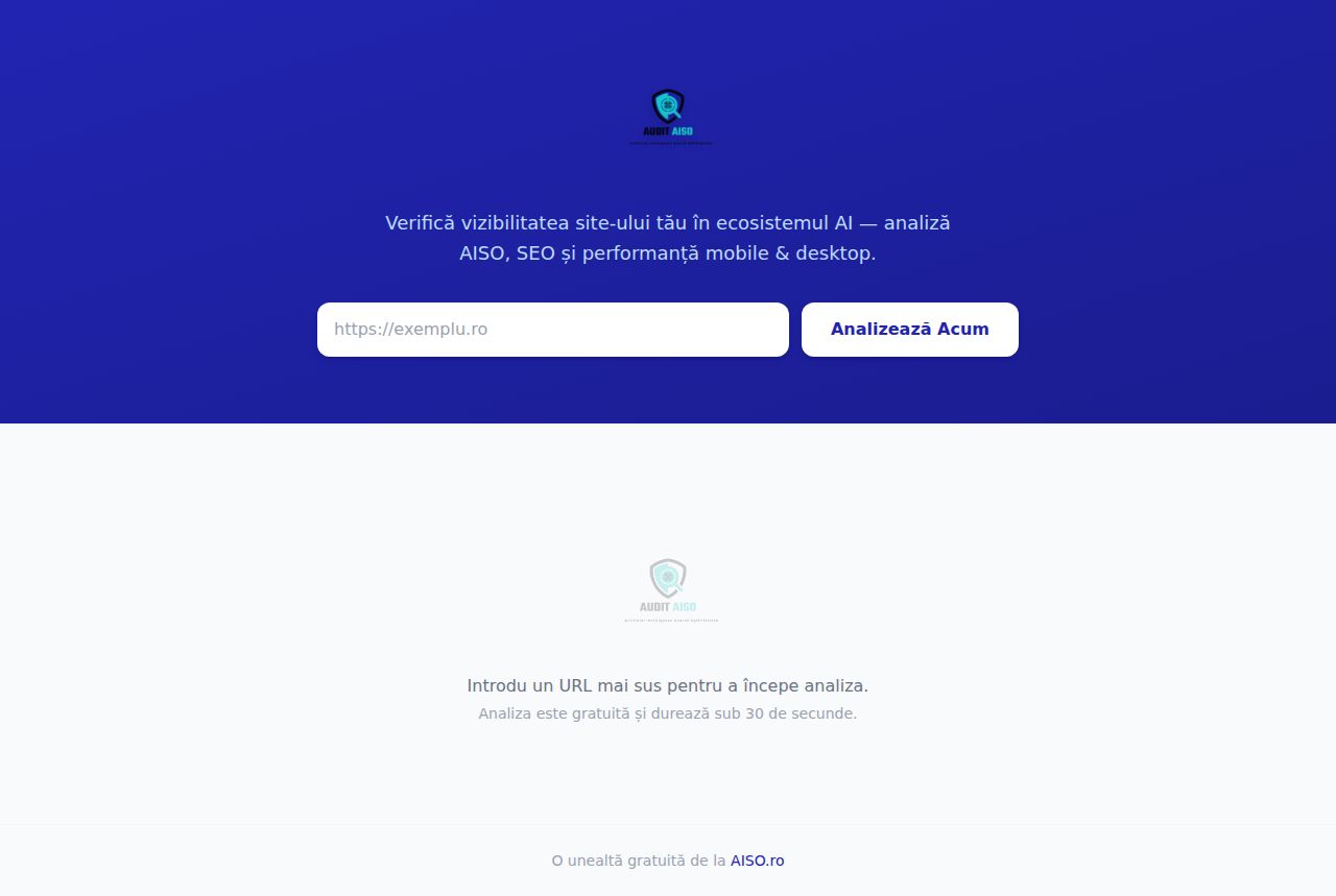 Screenshot complet AISO — Tool gratuit de audit SEO